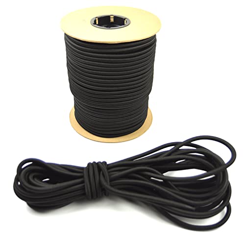 6mm Black Bungee Shock Cord Sold By The Metre