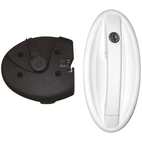 FAP Oval Door Lock - White - 1098KIT0128N