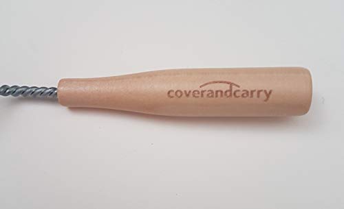 coverandcarry Awning Rail Brush with Wooden Handle, Specially Designed for Cleaning Awning Rail