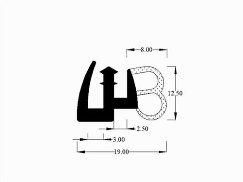 Caravan/Motorhome Double Bubble Door Seal Sold By The Metre