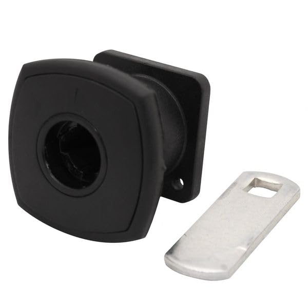 Zadi Square Push Lock Black Caravan/Motorhome 74101