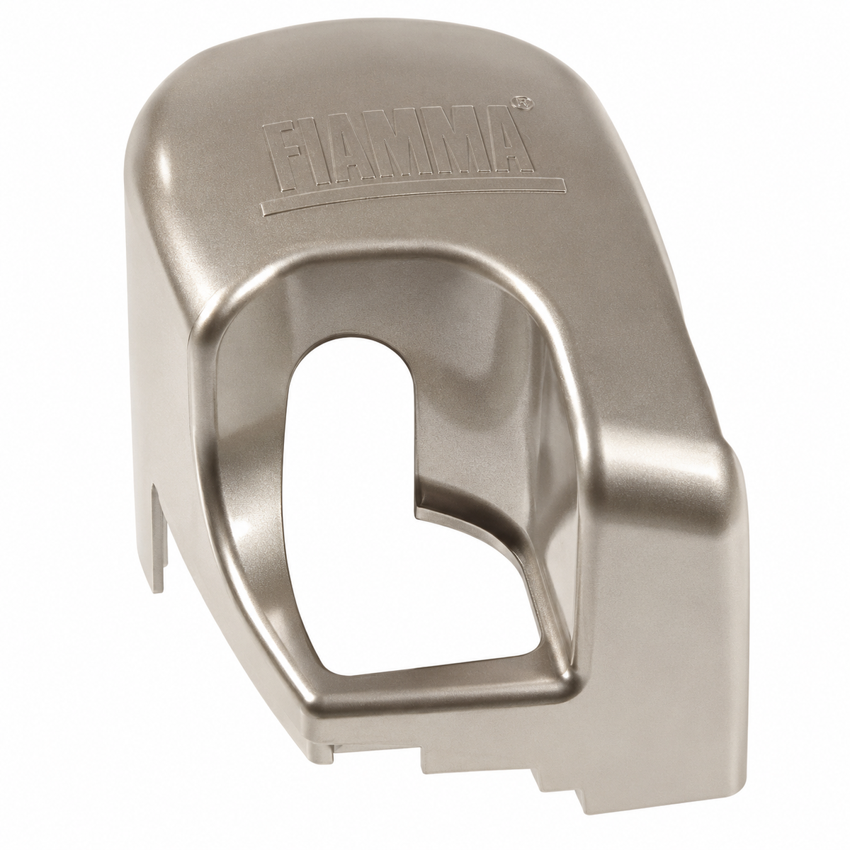 Genuine Fiamma replacement right-hand winch cover / outer end cap for the Fiamma F45 Ti L awning. It fits over the winch/gearbox end of the awning cassette