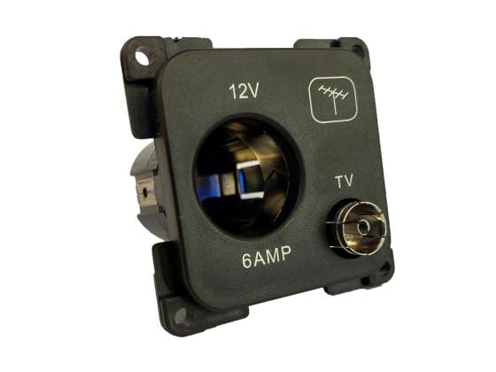 12 Volt and TV Socket complete for caravan/motorhome PO252