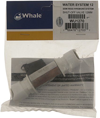 Whale In-Line Stem Shut-Off Valve - Black, 12 mm