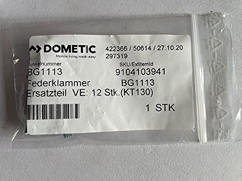 Dometic Heki Rooflight 3/4 Spring Clamps for Interior Frame- Pack 12 - BG1113