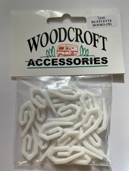 coverandcarry Swish Ruflette Curtain Hooks - Pack of 20 - White S245