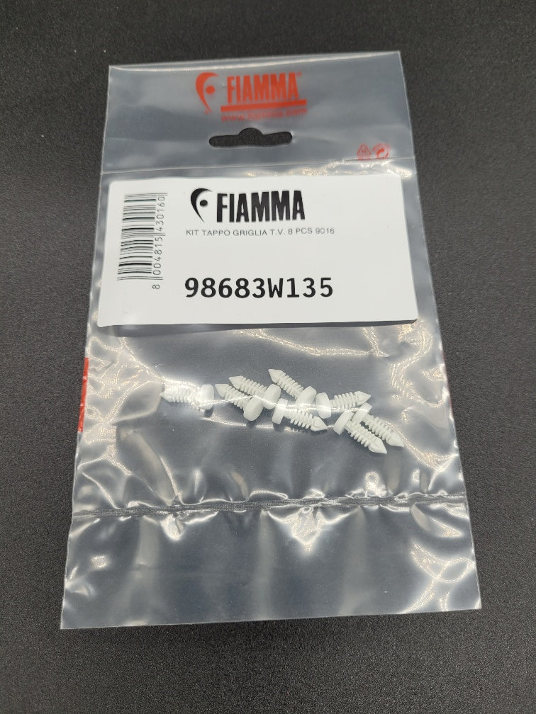 Fiamma Vent Pins White Pack of 8 (98683W135) 78968
