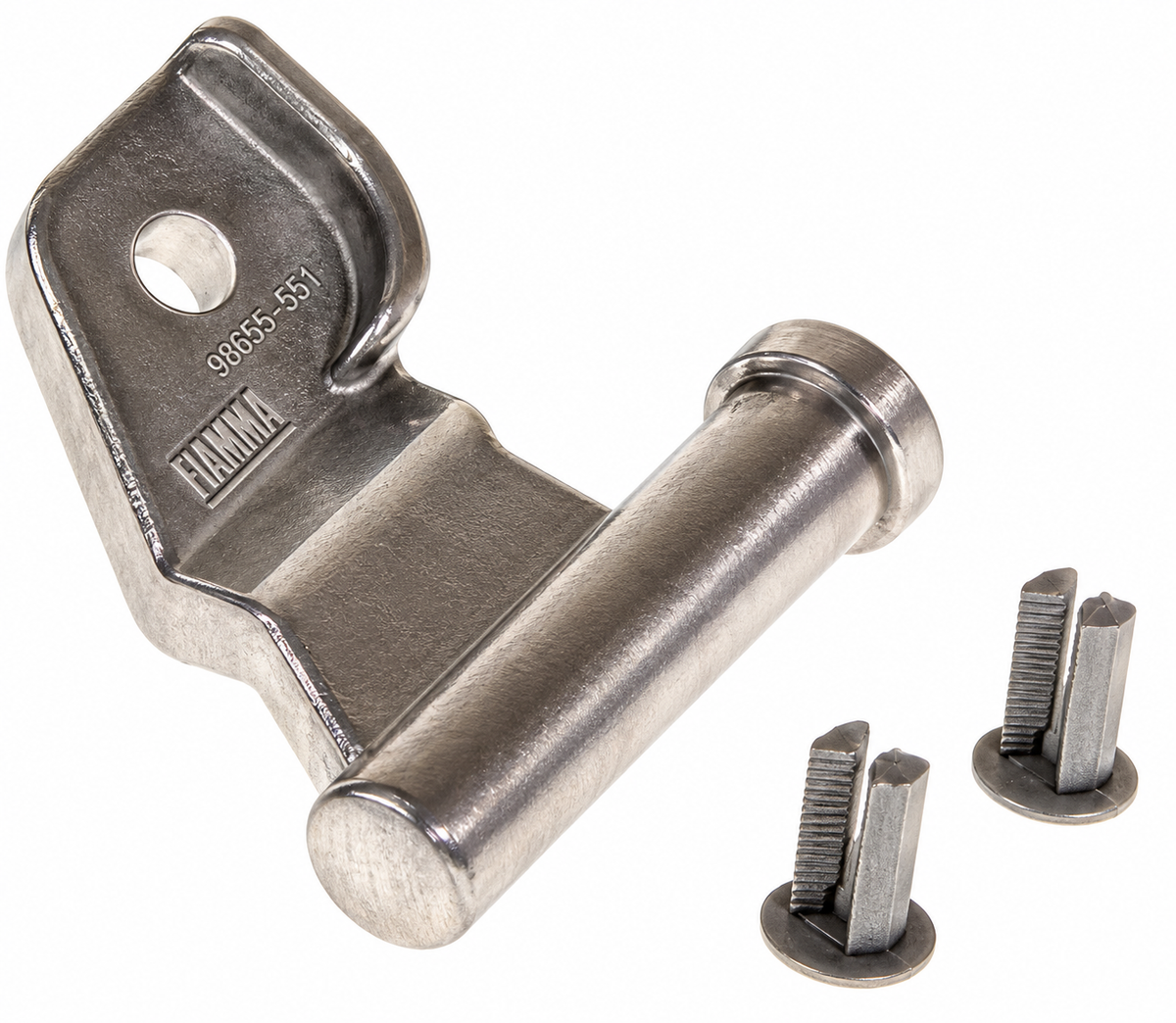Fiamma F45 S Awning Left Leg Knuckle complete with fitting pins 98655-551 77821 A9900131