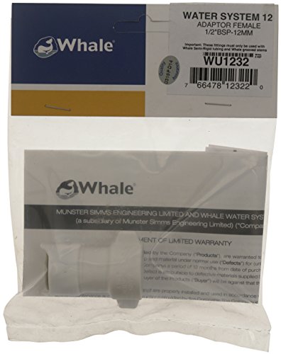 Whale Female BSP Thread Adaptor - White, 12 mm