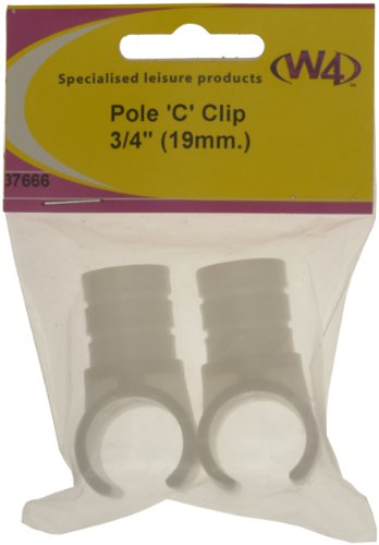 W4 Pole Clip 3/4inch - White, 2 Pack