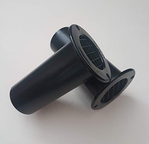 Gas drop vent in Black 75mm x 120mm 2 pack