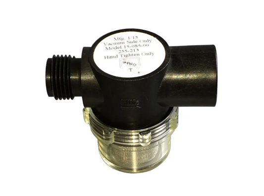 Shurflo Water Pump Twist on Strainer,  1/2 pipe inlet   15-085-00 255-313