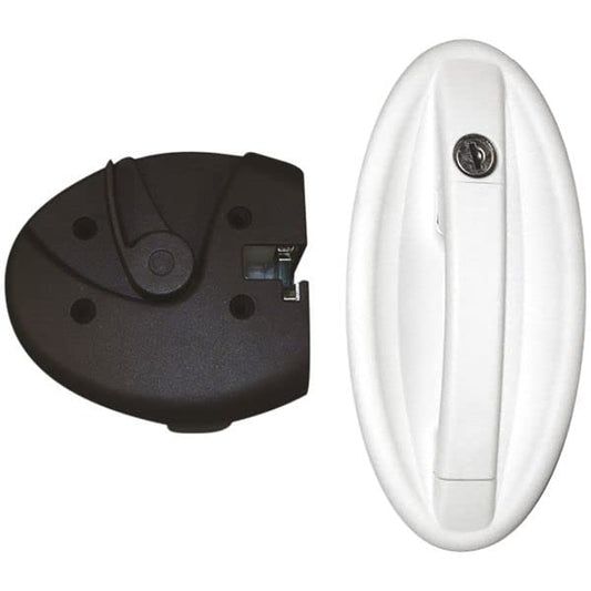FAP Oval Door Lock - White - 1098KIT0128N