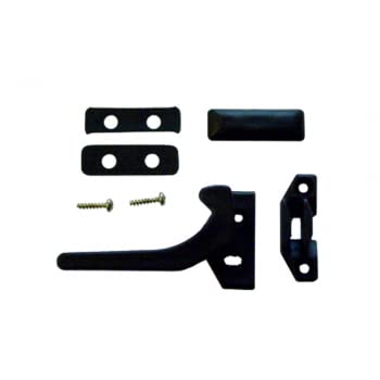 Window Lever Lock Catch and Plate for Caravan and Motorhomes - Black I551