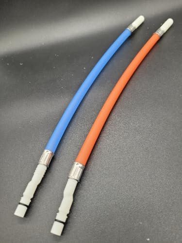 A Pair of Red & Blue 300mm Flexible Tail Connector Hoses to Fit 27mm Reich Taps F121RB