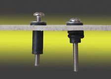 Motorhome/Caravan cavity fixing rubber grommet and screws M4 X 35mm (Pack of 2) for number plates, light clusters etc