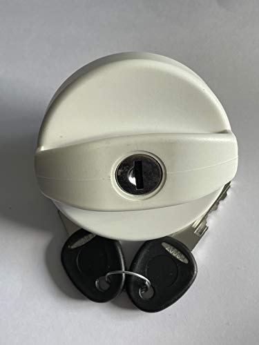Locking Filler Cap c/w Cylinder and 2 Keys - White