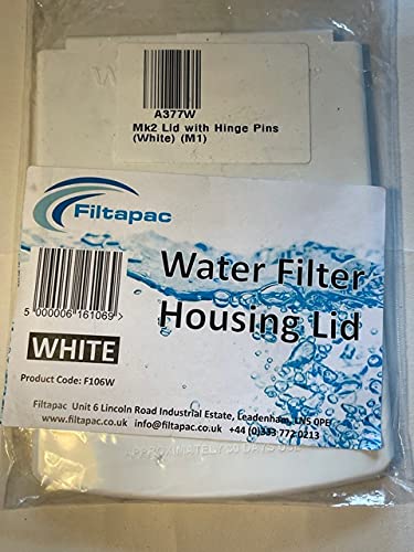 Filtapac Water Filter Housing Lid with Hinge Pins - White Part No F106W