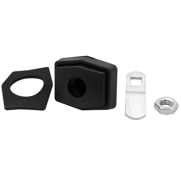 Zadi Rectangular Push Lock in Black Caravan/Motorhome 74089