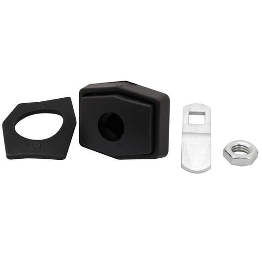 Zadi Rectangular Push Lock in Black Caravan/Motorhome 74089