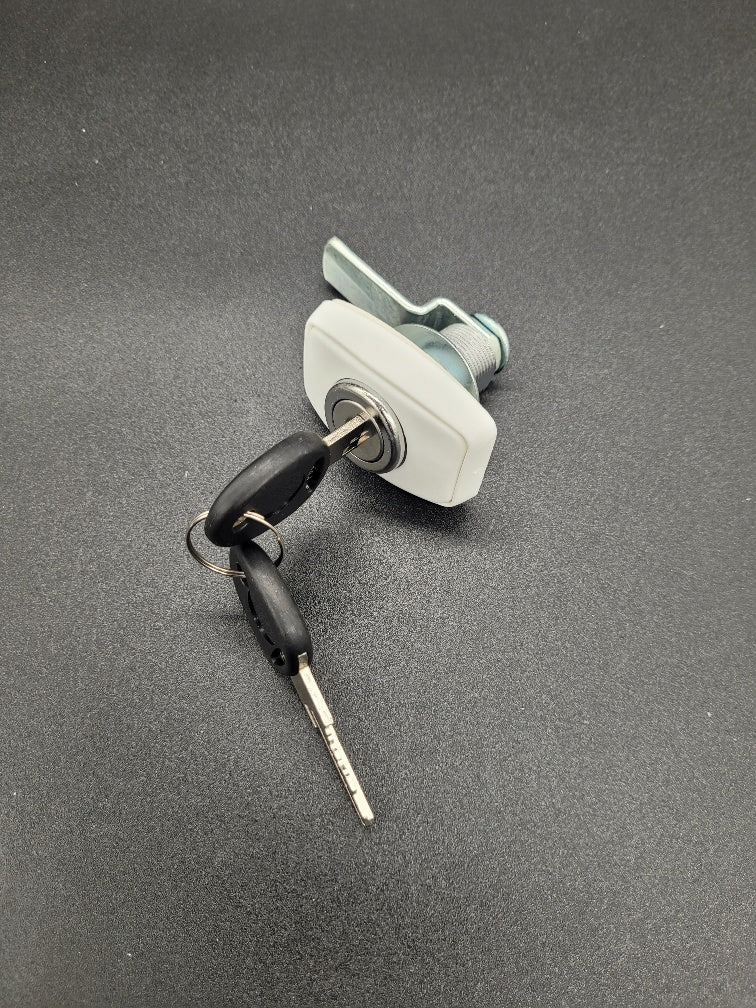 FAP Flap Door Gas Box Lock with Cylinder and Key White  1046RIKIT28N Ref 73274