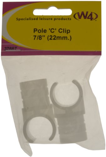 W4 Pole Clip 7/8inch - White, 2 Pack