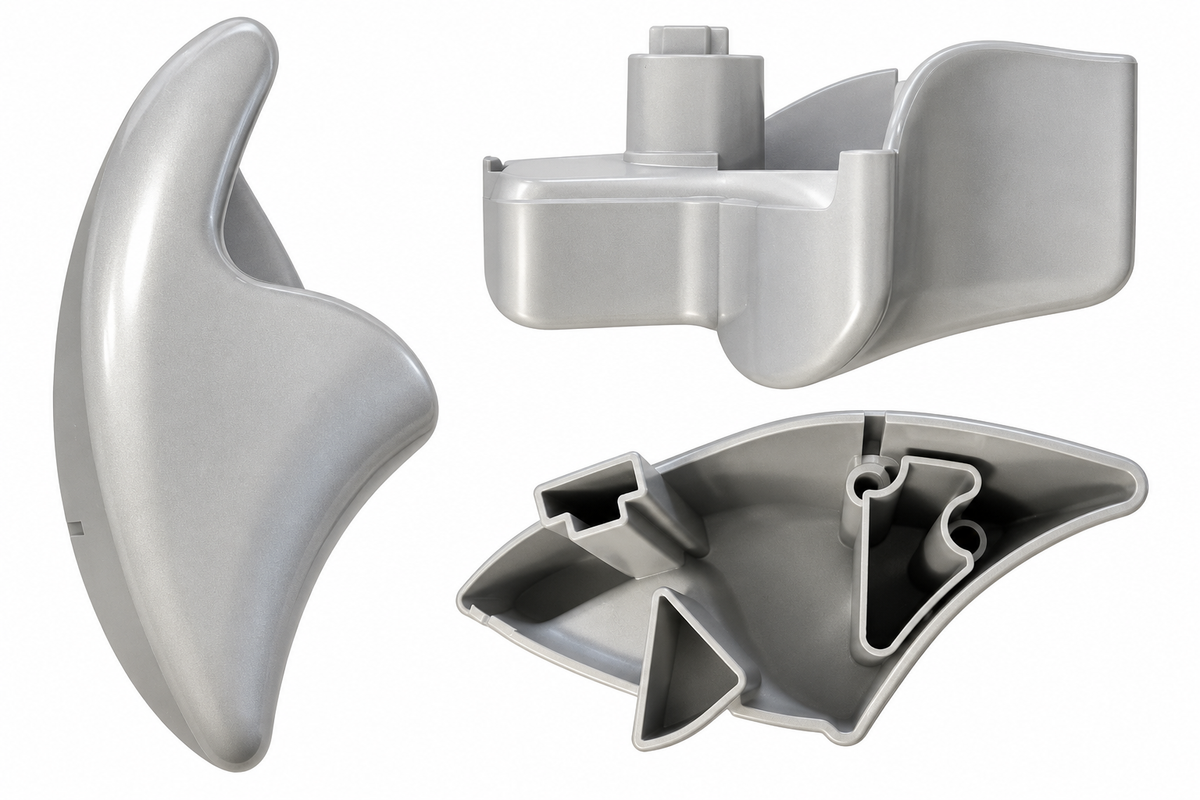 Fiamma Awning End Bar cap for models F65L. Left hand fitting. Colour Titanium ‎98666T01
