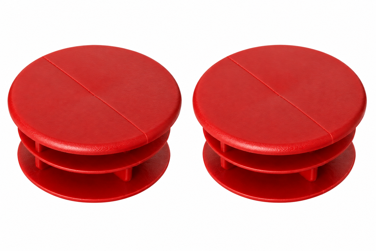 Fiamma Ladder Stopper / Red Finned End Caps – Pack of 2 – 98656-796