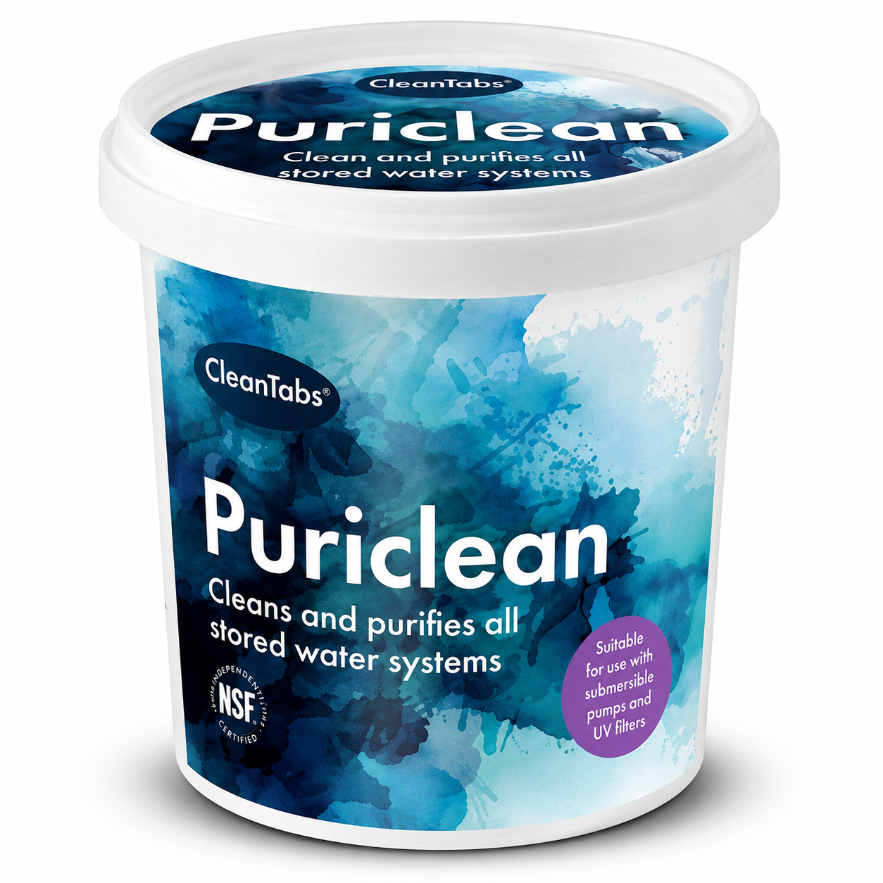 Puriclean 100g Water purifier (Cleans 90ltrs) Caravan/Motorhome/Boat