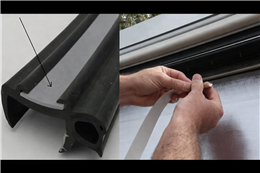 Caravan/motorhome grey window rubber Insert/Trim 25mm sold by the metre X158W