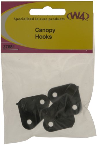 W4 Plastic Canopy Hooks - Black, 3 Pack