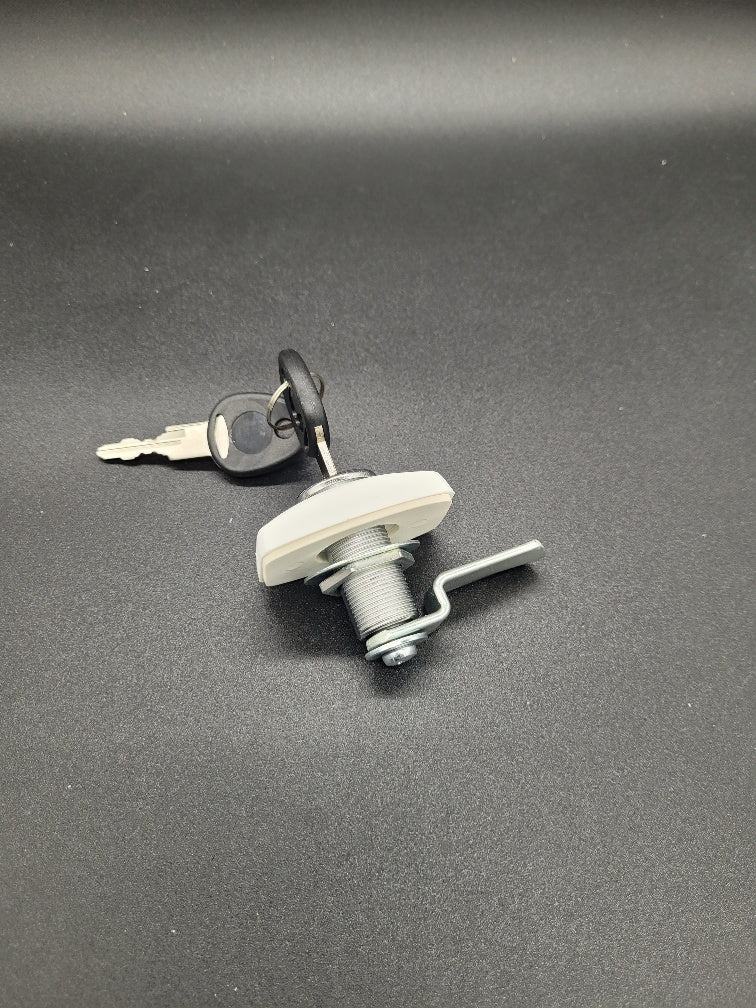 FAP Flap Door Gas Box Lock with Cylinder and Key White  1046RIKIT28N Ref 73274