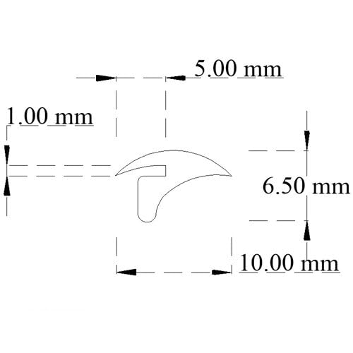Caravan/Motorhome Sink/Hob Seal Sold By The Metre (Black) G140 (Crus)