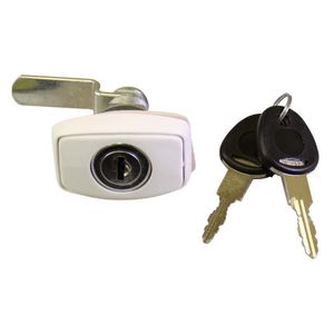 FAP Flap Door Gas Box Lock with Cylinder and Key White  1046RIKIT28N Ref 73274
