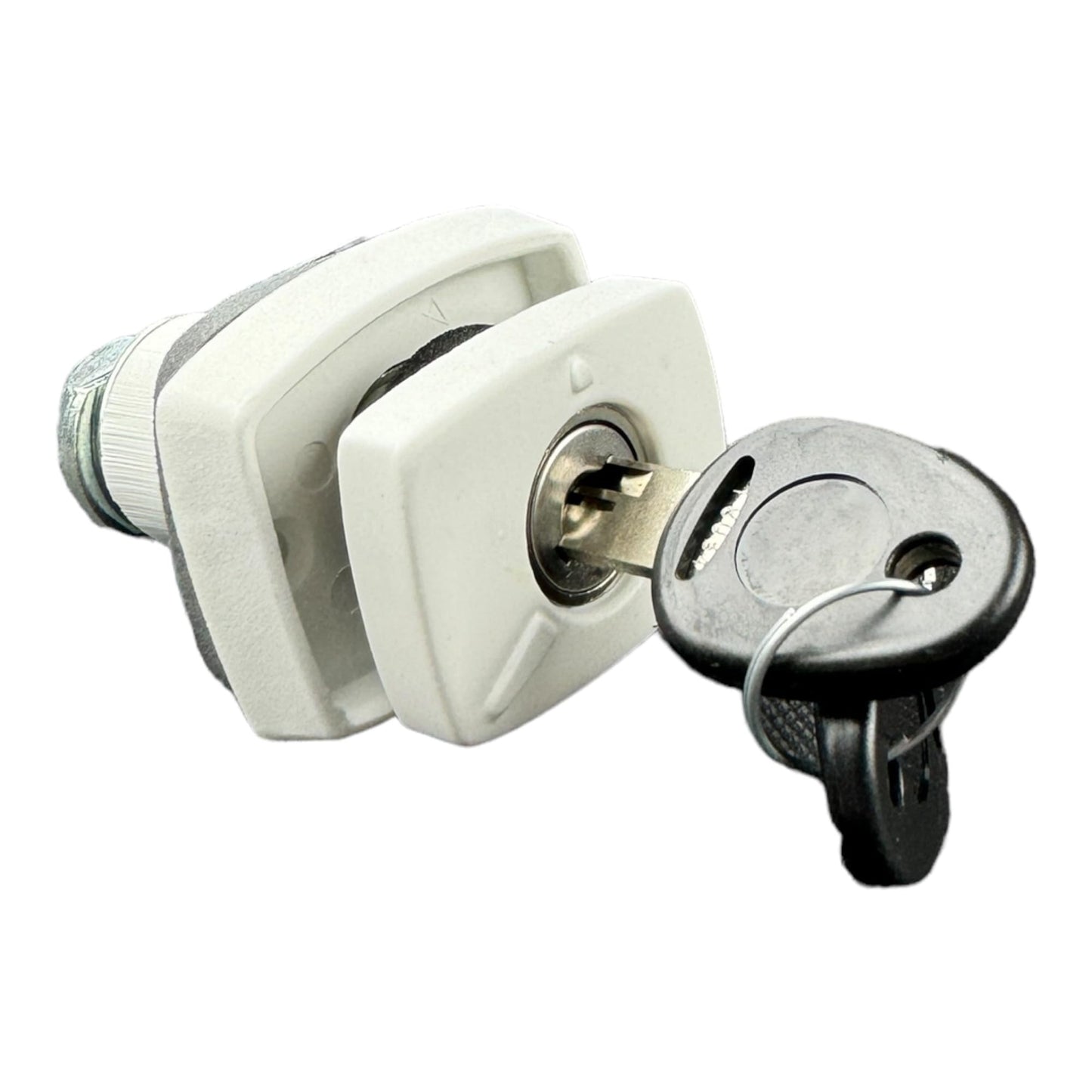FAP White Flap Door Gas Box Lock with Cylinder and Key Motorhome Caravan