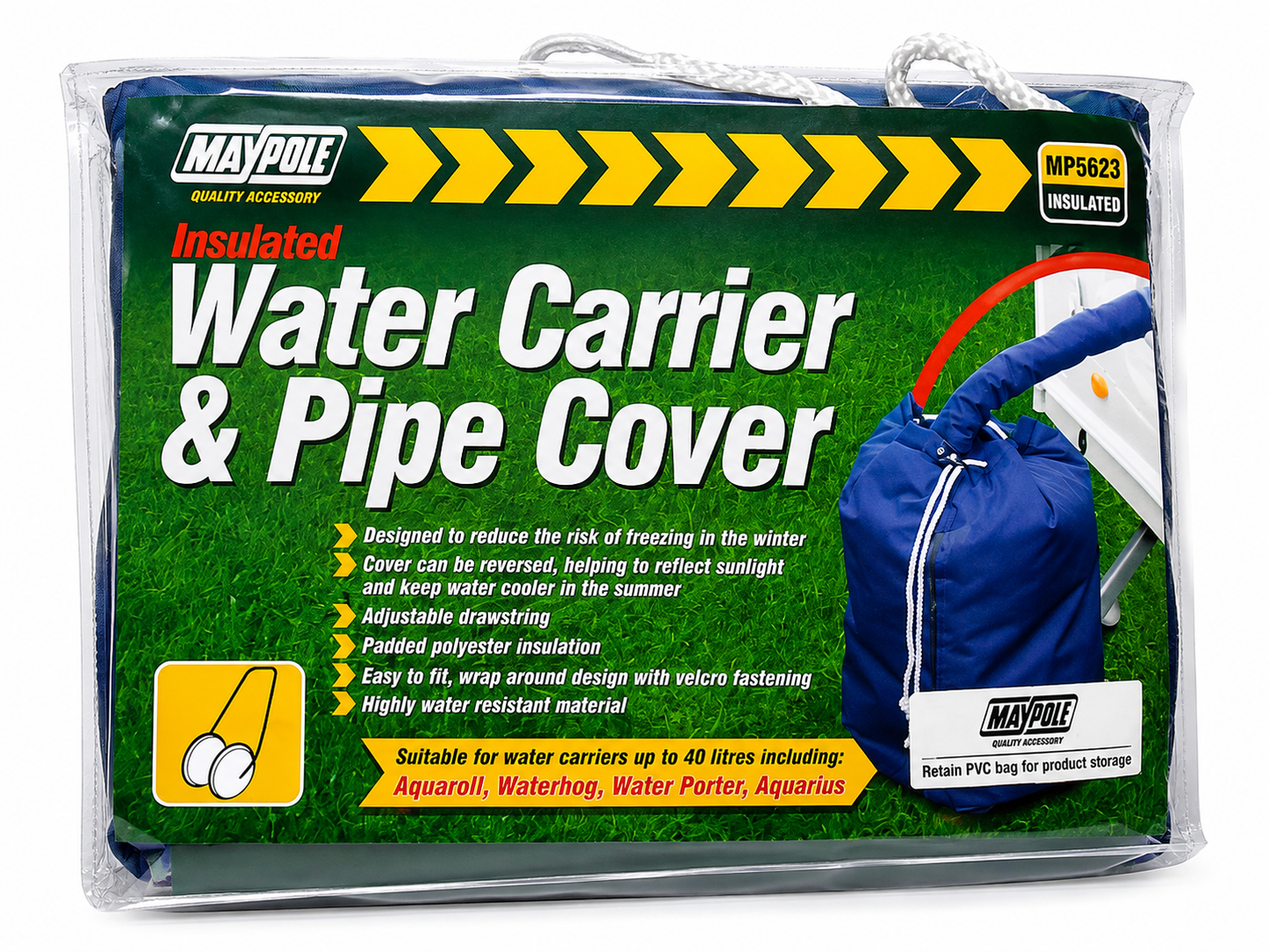 Insulated Water Carrier Cover With Pipe Cover for Aquaroll, Waterhog,Water Porter,Aquarius MP6623