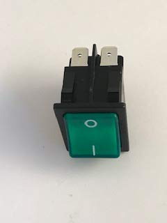 230V Switch Illuminated - Green