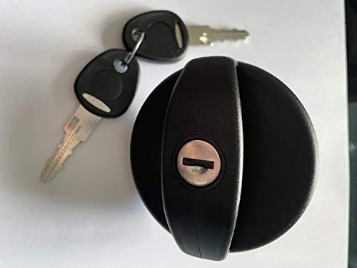 Locking Filler Cap c/w Cylinder and 2 Keys - Black
