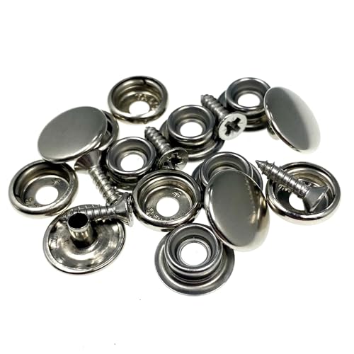 W4 Studs Screws & Poppers (Pack of 5) - Silver