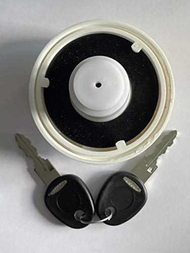Locking Filler Cap c/w Cylinder and 2 Keys - White