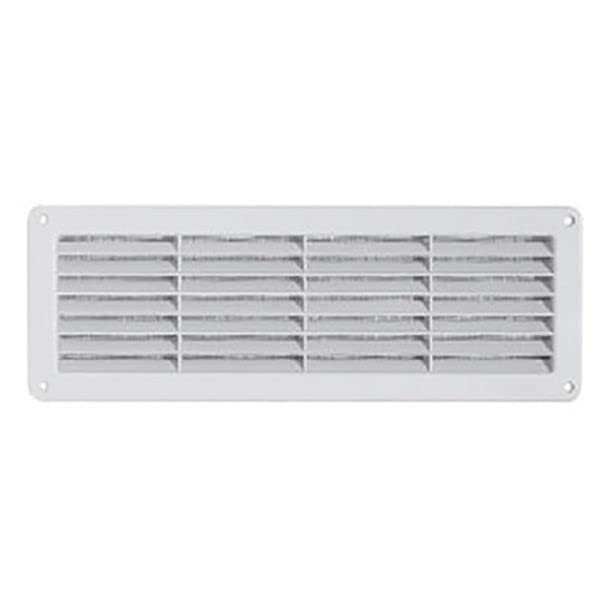 Caravan/Motorhome Rectangular Wall Vent 370mm x 123mm With Mosquito Net