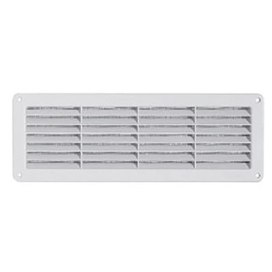 Caravan/Motorhome Rectangular Wall Vent 370mm x 123mm With Mosquito Net