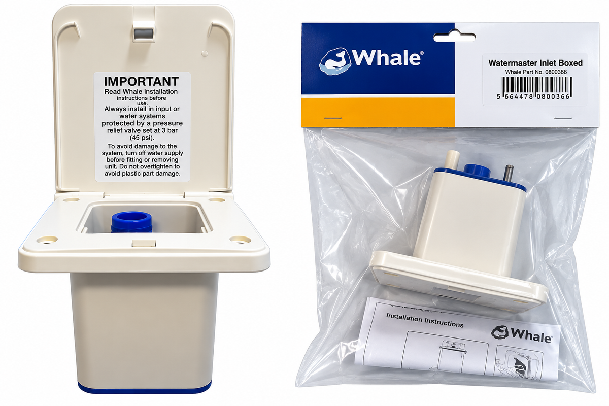 Whale Watermaster Inlet For Microswitch System - White - Part No ES1000