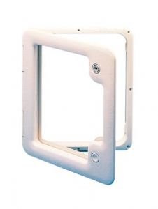 Thetford Cassette Door 3 includes Zadi Lock and 2 Keys - White - Part No. 21100280